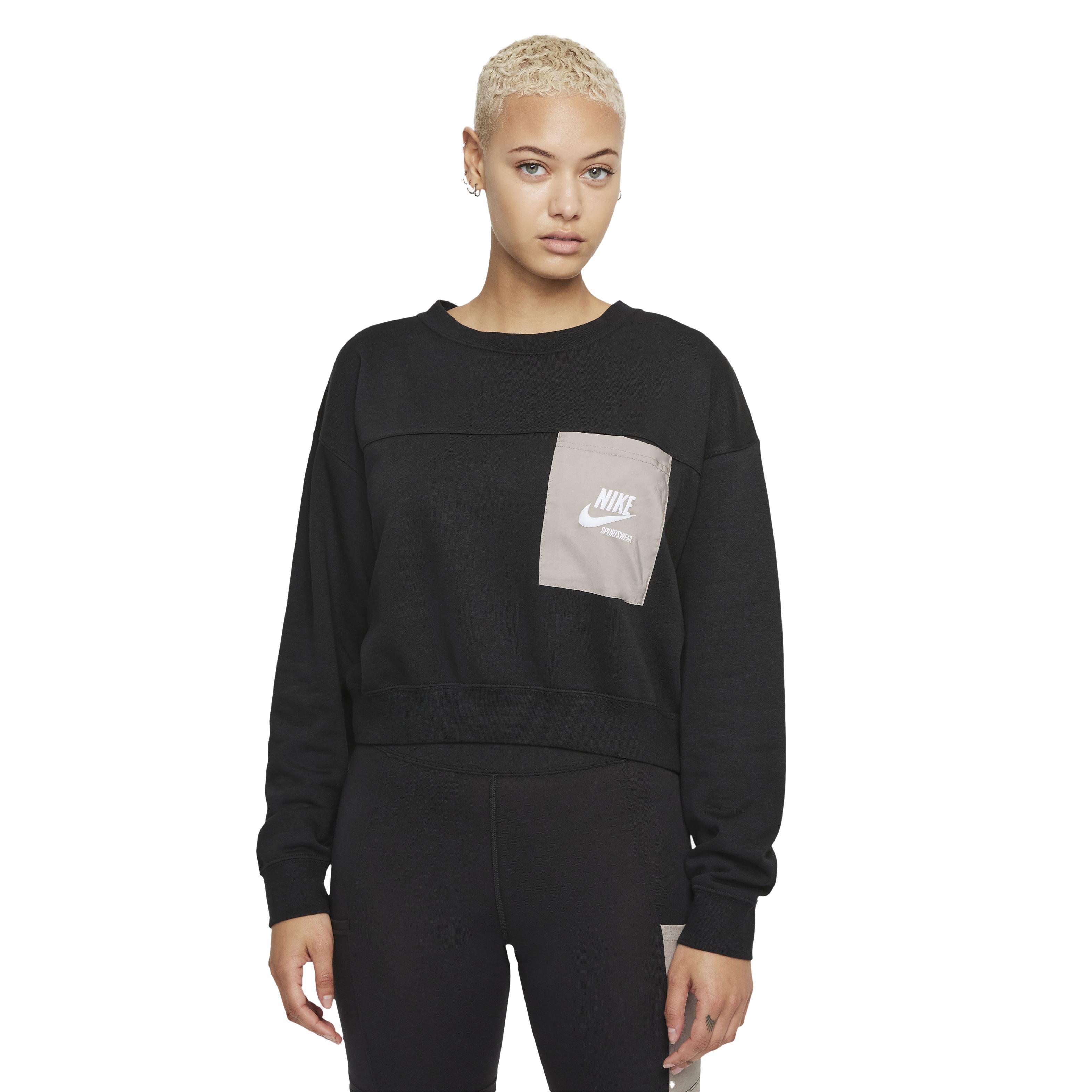 Nike sportswear heritage fleece crew sales